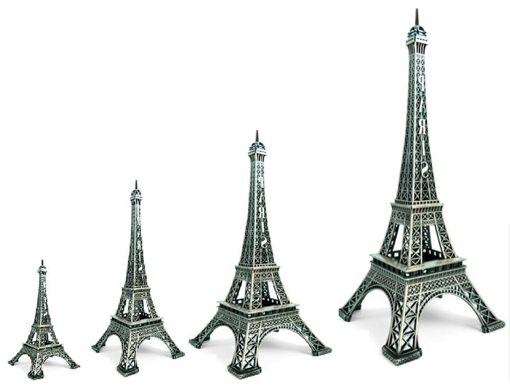 Torre Eiffel miniatura cor prata velha