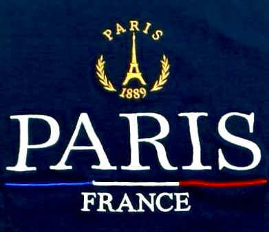 T-shirt Paris France embroidered