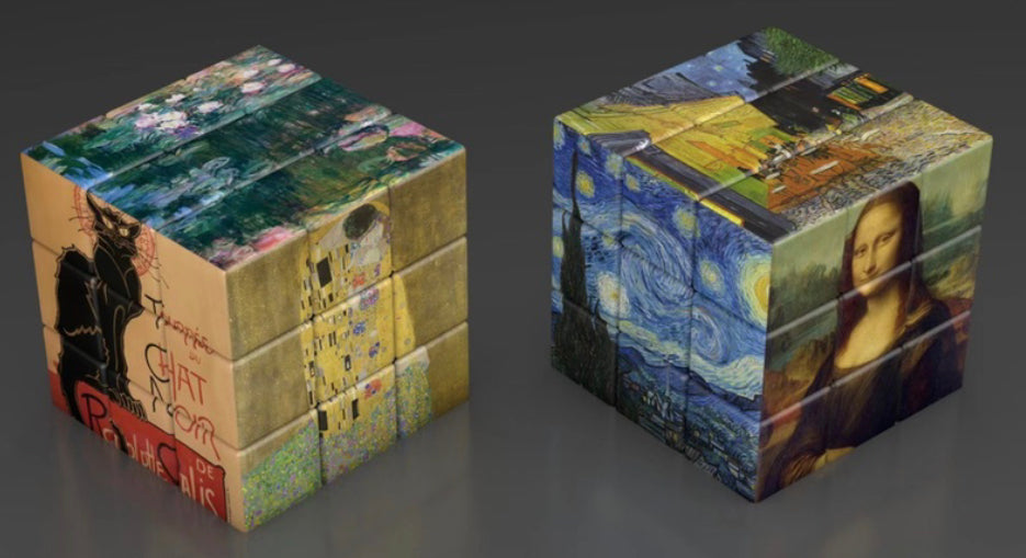 Cube 6 faces peintres