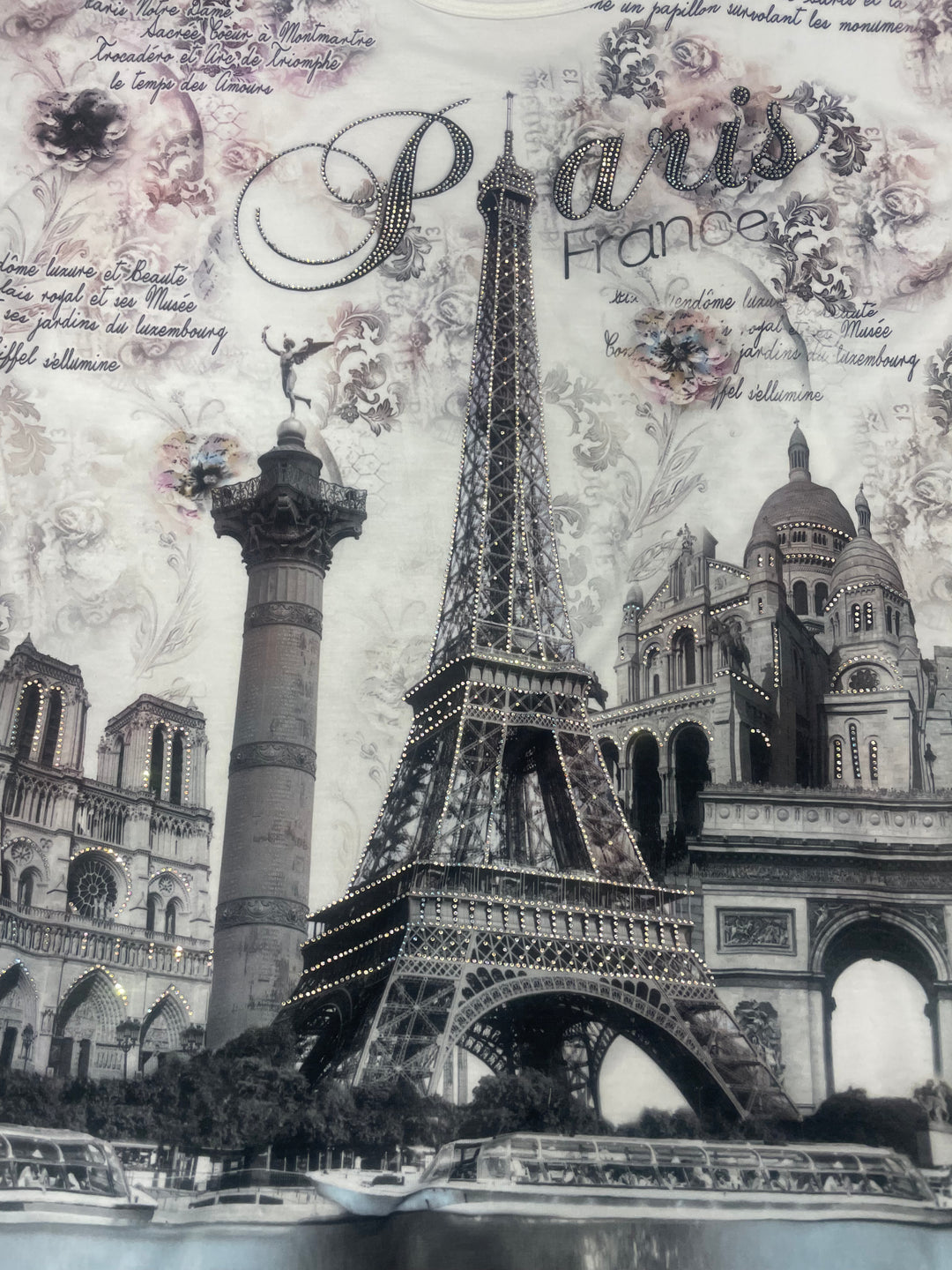 T shirt Eiffel Tower monuments supreme